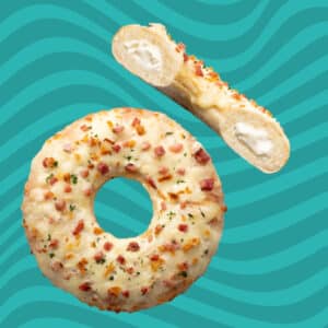 Gefüllter Pizza-Donut Flammkuchen